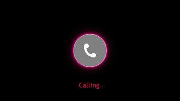 Phone calling icon animation video