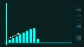 Business growth, business graph data chart animated 4k video