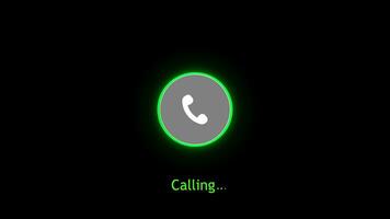 Phone calling icon animation video