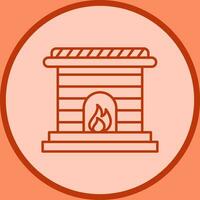 icono de vector de chimenea