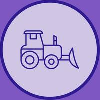 Industrial Tractor Vector Icon