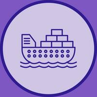 Cargo Ship Vector Icon