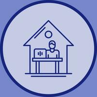 Work At Home Vector Icon