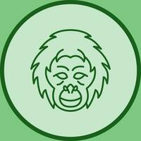 icono de vector de orangután