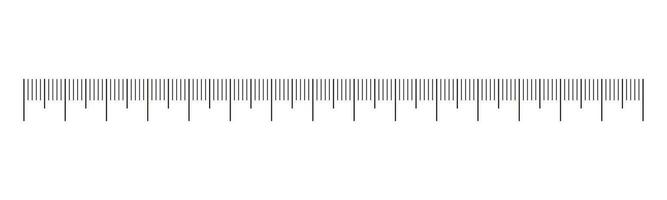 Ruler scale. Measuring chart with 15 centimeters. Length measurement math, distance, height, sewing tool. vector