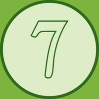 Number Seven Vector Icon