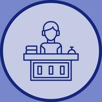 Office Reception Vector Icon