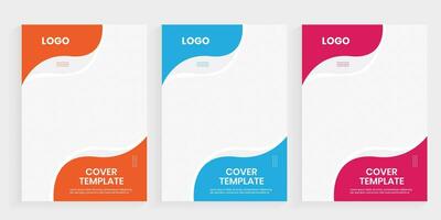 Brand identity new print brochure cover, Corporate flier and report design vector