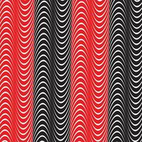 simple abstract seamlees red black color wavy zig zag pattern art vector