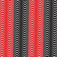 simple abstract seamlees red black color wavy zig zag pattern art vector