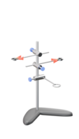 3D rendering of Laboratory Test Tube Grip Stand Holder, Scientific equipment png