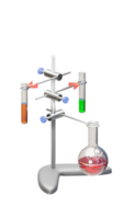 3d renderen van laboratorium test buis grip staan houder, wetenschappelijk uitrusting png