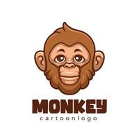 Monkey Cartoon Mascot Logo Design vector