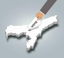 Assam election, casting vote for Assam, state of India vector