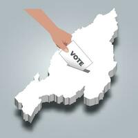 Nagaland election, casting vote for Nagaland, state of India vector