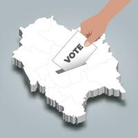 Himachal Pradesh election, casting vote for Himachal, state of India vector