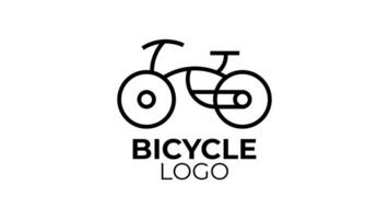 sencillo moderno bicicleta bicicleta contorno estilo logo modelo vector