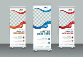 Professional and minimal Business roll up banner template design, flyer, presentation, leaflet, j-flag, Vector X-banner and Street Business Flag of Convenience, Layout Background, Presentation.