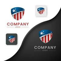 American flag Shield Emblem vector