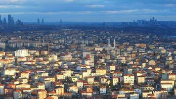 Arial View of Istanbul Asian Side Urban building blocks video