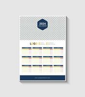 Free vector 2024 calendar design