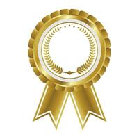 Gold medal set badge the best award vector