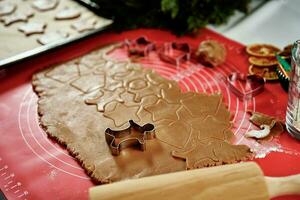 Raw dough for gingerbread cookies photo