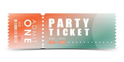 Sample ticket to enter the party. Ticket design template. Vector. vector