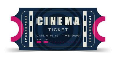 Cinema ticket template. Ticket design template. Vector. vector