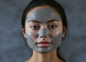 A beautiful asian woman with a face mask photo