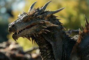 Realistic dragon animal photo