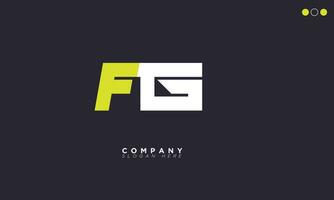 fg alfabeto letras iniciales monograma logo gf, f y g vector