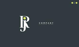 RJ Alphabet letters Initials Monogram logo JR, R and J vector