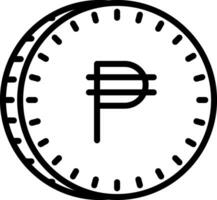 filipino peso vector icono diseño