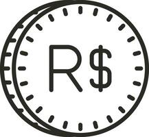 Brazilian Real Vector Icon Design