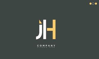 JH Alphabet letters Initials Monogram logo HJ, J and H vector