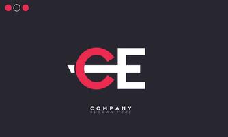CE Alphabet letters Initials Monogram logo EC, C and E vector