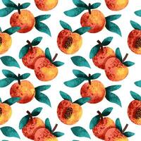 Vector seamless background with peaches photo