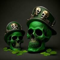 Saint Patrick's skull . AI generated art photo