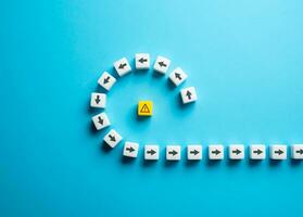 Throw all forces into localizing the danger. Research the problem before contacting. Being stopped by an something. Reveal the hidden barriers that hold back progress. Stop work. Face a warning. photo
