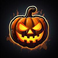 illustration art halloween pumpkin animation 3d photo