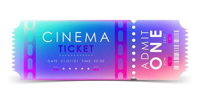 Cinema ticket design. Ticket design template. Vector. vector