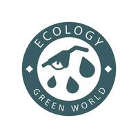 Logo on the theme of eco-friendly green fuel. Isolated on white background. Vetkaran illustration. vector