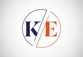 Initial Letter K E Logo Design Vector Template. KE Letter Logo Design