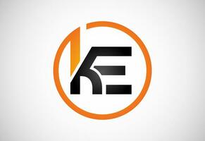 Initial Letter K E Logo Design Vector Template. KE Letter Logo Design