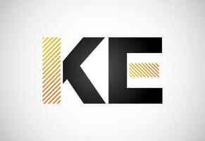 Initial Letter K E Logo Design Vector Template. KE Letter Logo Design