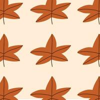 brown fall leaves pattern, textured fall background vector