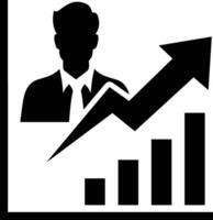 Growth business icon symbol vector image. Illustration of the progress outline infographic strategy  development design image