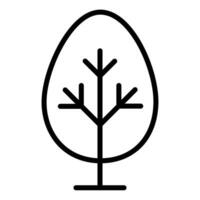 árbol vector icono, lineal estilo icono, desde agricultura íconos recopilación, aislado en blanco antecedentes.