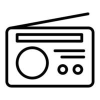 Radio Vector Icon, Outline style icon, from Advertisement icons collection, isolated on white Background.